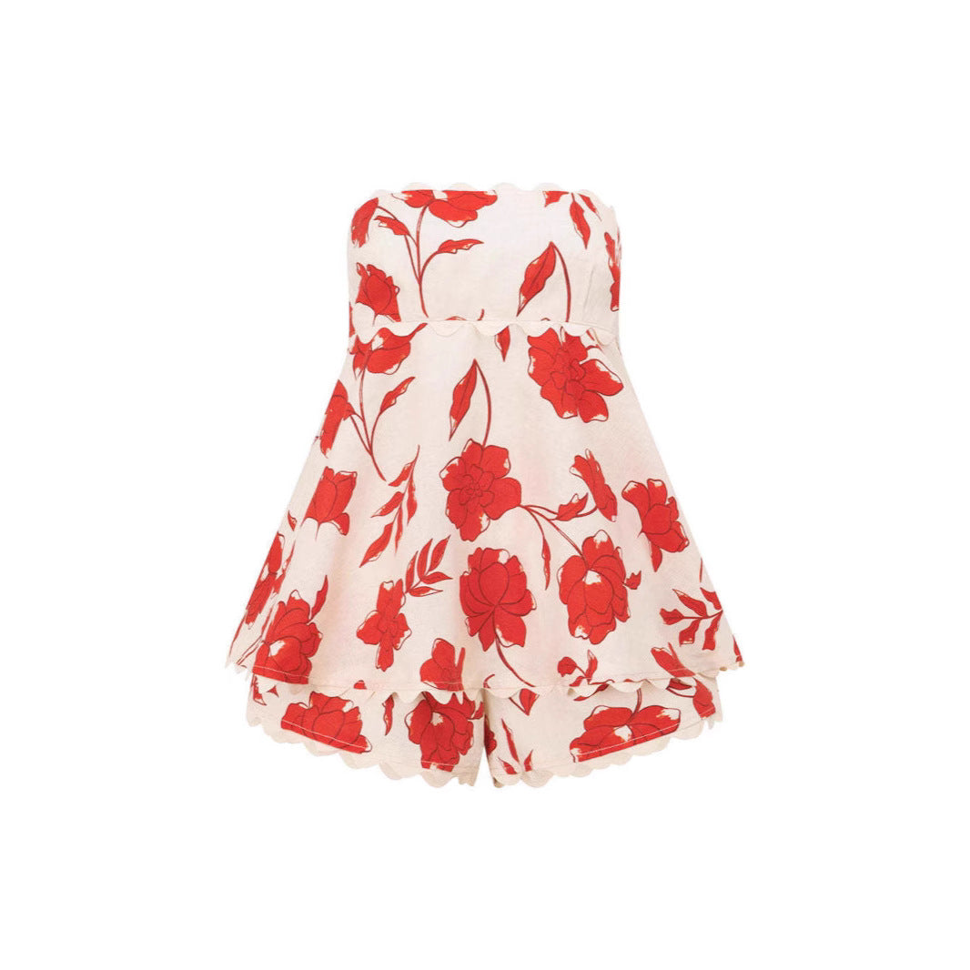 Zestaw damski – top i szorty w stylu casual